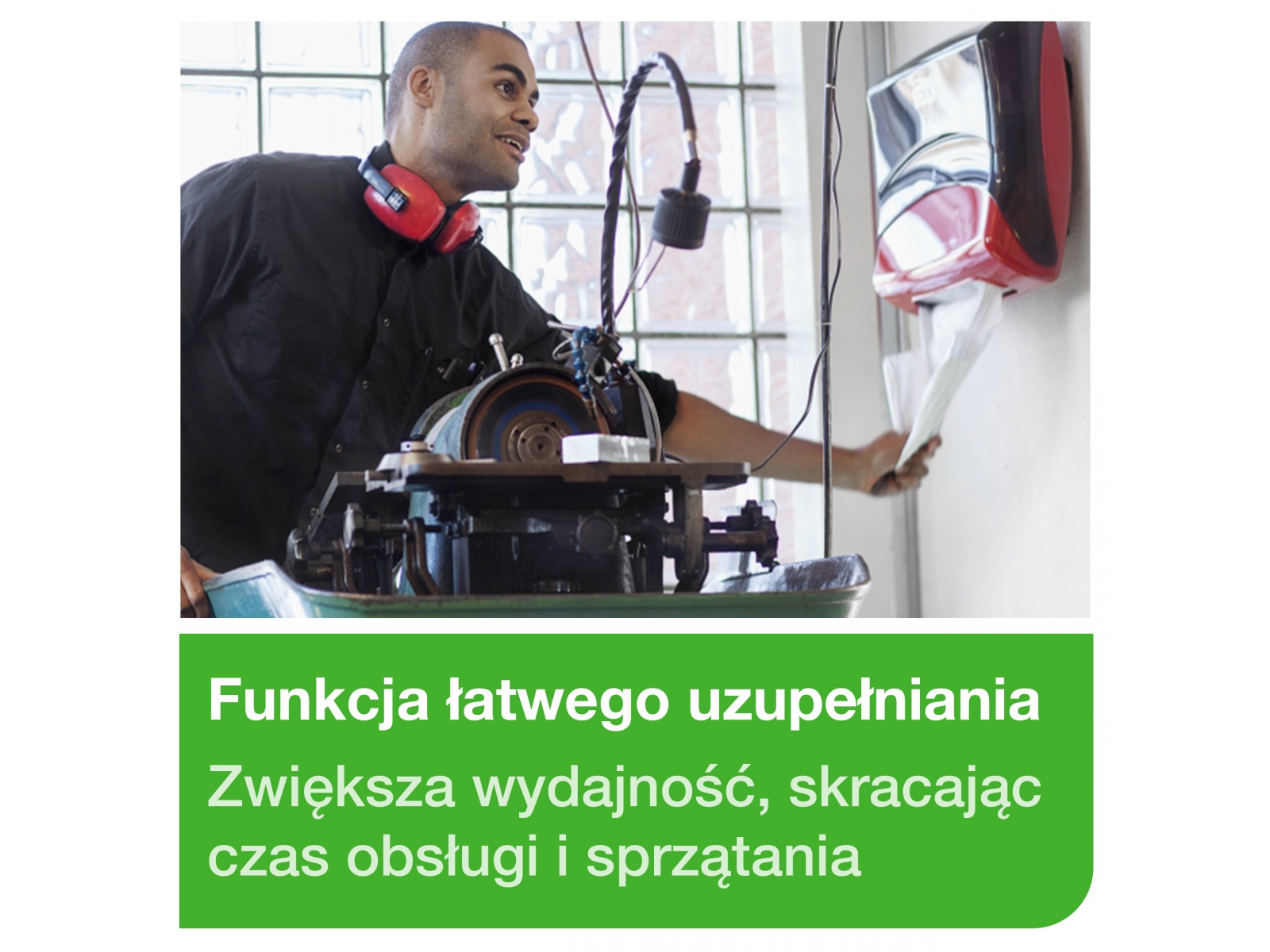 Dozownik czyściw listki W4 TORK 654008 BLACK RED